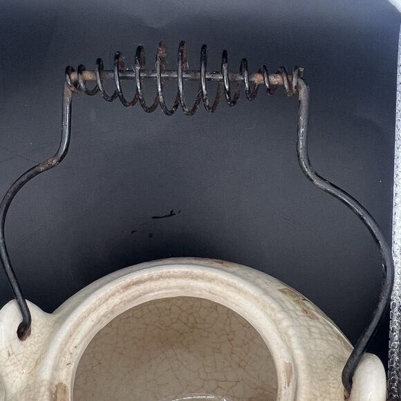 Tea Pot Brown & Ritchie Oriental Japanese Asian Garden Wire Handle Flaws - Picture 16 of 16